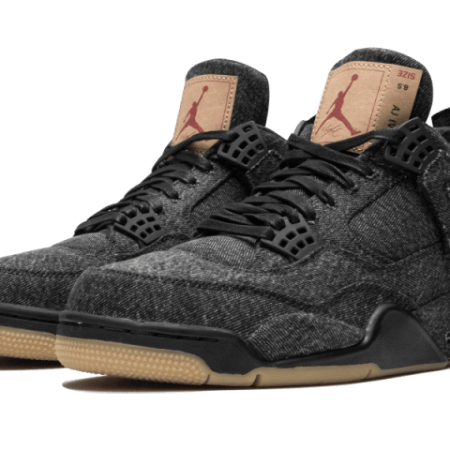 Nike Sko Air Jordan 4 Retro Levis Sort